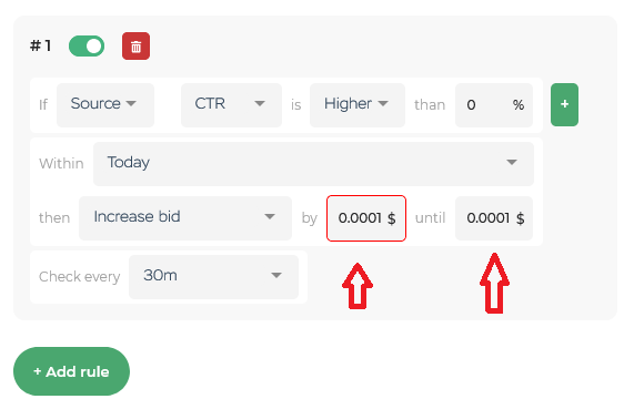 Example of Automated rules