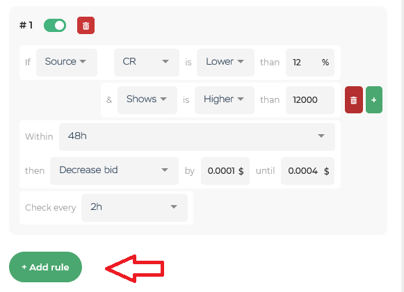 Example of Automated rules