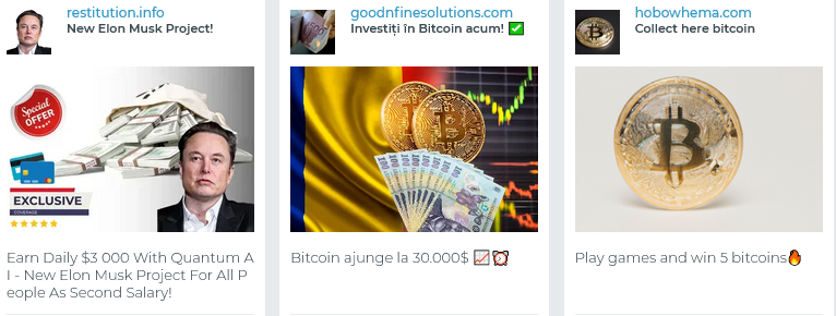 Crypto vertical creative examples