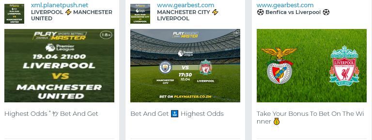 Betting Creatives example